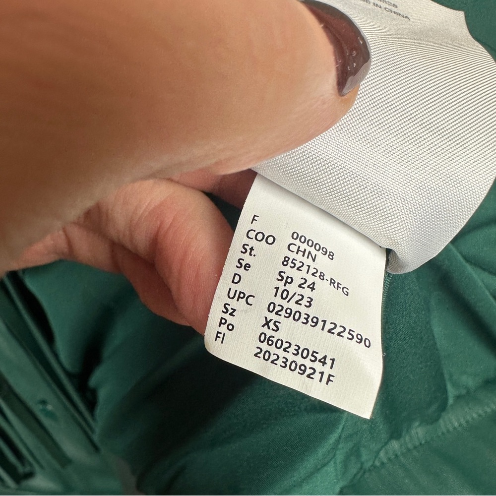 G by Giuliana Black Label Faux Leather Graphic Fringe Jacket Rainforest Green - Picture 9 of 10